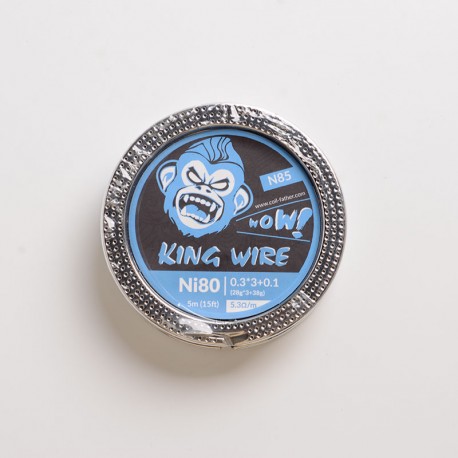 Authentic Coil Father King N85 Wire Spool for RBA / RDA / RTA /RDTA - Ni80, 0.3 x 3 + 0.1 (28GA x 3 + 38GA), 5.3ohm/ft (5m/15ft)