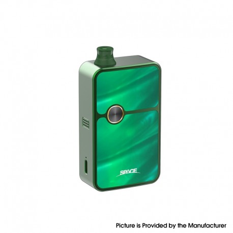 Authentic VapeOnly Space 60W VW Mod Pod System Starter Kit - Green Resin-Green Frame, 3.5ml, 5~60W, 1 x 18650