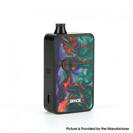 Authentic VapeOnly Space 60W VW Mod Pod System Starter Kit - Lava Resin-Black Frame, 3.5ml, 5~60W, 1 x 18650