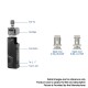 Authentic Oumier Voocean 40 40W 1200mAh VW Box Mod Pod System Starter Kit - Cobra, 3.5ml, 0.3ohm / 0.8ohm, 5~40W