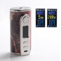 Authentic Ultroner GAEA 200W VW Variable Wattage Box Mod - Black Red, Stainless Steel + Stabwood, 5~200W, 2 x 18650