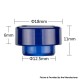 Authentic Reewape AS305 Replacement 810 Drip Tip for 528 Goon / Reload / Kennedy / Wotofo Profile/Battle RDA - Blue, Resin, 11mm