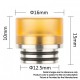 Authentic Reewape AS312 Replacement 810 Drip Tip for SMOK TFV8 / TFV12 Tank / Kennedy / Battle /Reload RDA - Yellow, Resin, 15mm