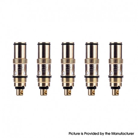 Authentic dotMod dotAIO Pod System Kit Replacement Ceramic Coil Head - Gold, 1.6ohm (8~14W) (5 PCS)