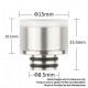Authentic Reewape AS309 Replacement 510 Drip Tip for RDA / RTA / RDTA / Sub-Ohm Tank Atomizer - Gold, Resin + SS, 15.5mm