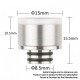 Authentic Reewape AS309 Replacement 510 Drip Tip for RDA / RTA / RDTA / Sub-Ohm Tank Atomizer - Silver, Resin + SS, 15.5mm