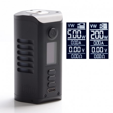 [Ships from Bonded Warehouse] Authentic Dovpo Odin 200 200W TC VV VW Mod - Matte Black, 5~200W, 200~600'F, 2 x 20700 / 21700