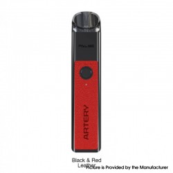 Authentic Artery Pal SE V2 20W 700mAh Pod System Starter Kit - Black & Red Leather, Zinc Alloy + PCTG, 2ml, 1.2ohm