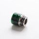Authentic Coil Father Anti Split 810 Drip Tip for SMOK TFV8 / TFV12 Tank / Kennedy / Battle RDA - Honeycomb Green, Resin, 17mm