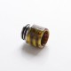 Authentic Coil Father Anti Split 810 Drip Tip for SMOK TFV8 / TFV12 Tank / Kennedy / Battle RDA - Honeycomb Yellow, Resin, 17mm