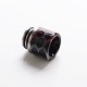 Authentic Coil Father Anti Split 810 Drip Tip for SMOK TFV8 / TFV12 Tank / Kennedy/Battle RDA - Honeycomb Black Red, Resin, 17mm