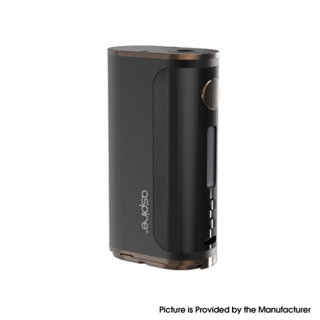 Authentic Aspire Glint 75W VW Variable Wattage Box Mod - Black, Aluminum + Zinc Alloy + PC, 1~75W, 1 x 18650, ASP Chipset