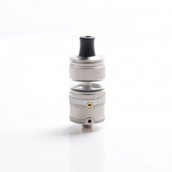 Authentic Auguse Era MTL RTA Rebuildable Tank Atomizer - Matte Silver, Stainless Steel + Glass, 3ml, 22mm Diameter