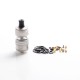 Authentic Auguse Era MTL RTA Rebuildable Tank Atomizer - Matte Silver, Stainless Steel + Glass, 3ml, 22mm Diameter