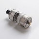 Authentic Auguse Era MTL RTA Rebuildable Tank Atomizer - Matte Silver, Stainless Steel + Glass, 3ml, 22mm Diameter