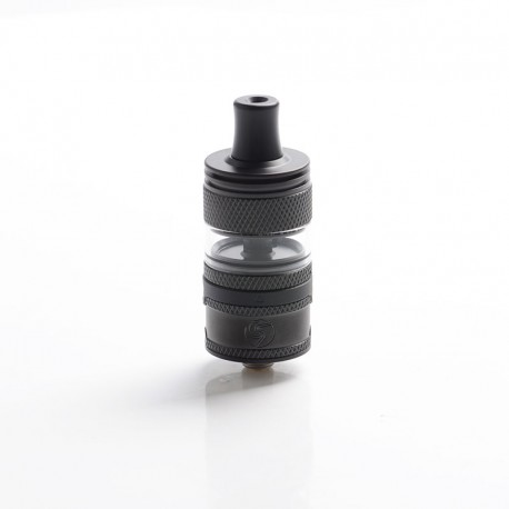 Authentic Auguse Era MTL RTA Rebuildable Tank Atomizer - Matte Black, Stainless Steel + Glass, 3ml, 22mm Diameter