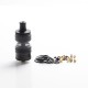 Authentic Auguse Era MTL RTA Rebuildable Tank Atomizer - Matte Black, Stainless Steel + Glass, 3ml, 22mm Diameter