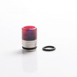 Authentic Reewape AS298F Anti Split 810 Drip Tip for SMOK TFV8 / TFV12 Tank / Kennedy/Battle/Reload RDA - Red, Resin + SS, 20mm