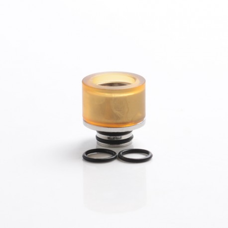 Authentic Reewape AS309 Replacement 510 Drip Tip for RDA / RTA / RDTA / Sub-Ohm Tank Atomizer - Gold, Resin + SS, 15.5mm