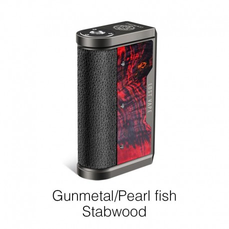 Authentic LostVape Centaurus DNA 250C 200W TC VW Box Mod - Gunmetal/Pearl Fish-Stabwood, 2 x 18650, 1~200W, 200~600'F