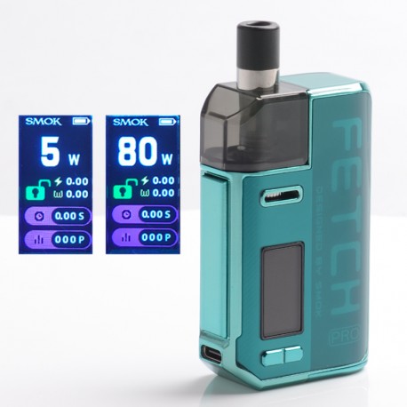 Authentic SMOKTech SMOK Fetch Pro 80W VW Mod Pod System Starter Kit - Green, 4.3ml, 5~80W, 1 x 18650 (Standard Version)