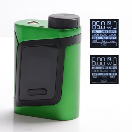 Authentic SMOKTech SMOK AL85 85W TC VW Variable Wattage Box Mod - Green Black, 1~85W, 200~600'F / 100~315'C, 1 x 18650