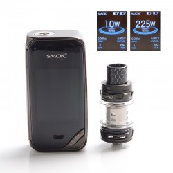 Authentic SMOKTech SMOK X-Priv 225W TC VW Box Mod + TFV12 Prince Standard Kit - Prism Gun Metal, 8ml, 1~225W, 2 x 18650