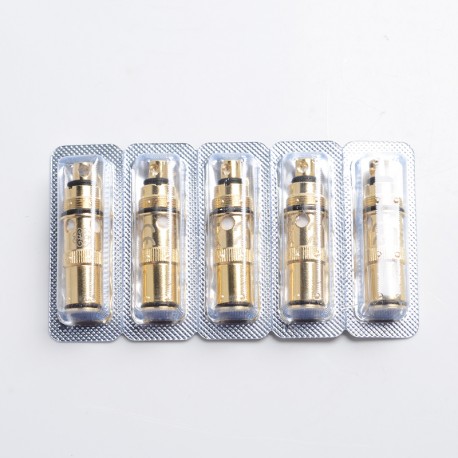 Authentic dotMod dotAIO Pod System Kit Replacement Single Mesh Coil Head - Gold, 0.3ohm (20~35W) (5 PCS)