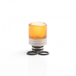 Authentic Reewape AS310 Replacement Anti-Spit 510 Drip Tip for RDA / RTA / RDTA/Sub-Ohm Tank Atomizer - Yellow, Resin, 20mm