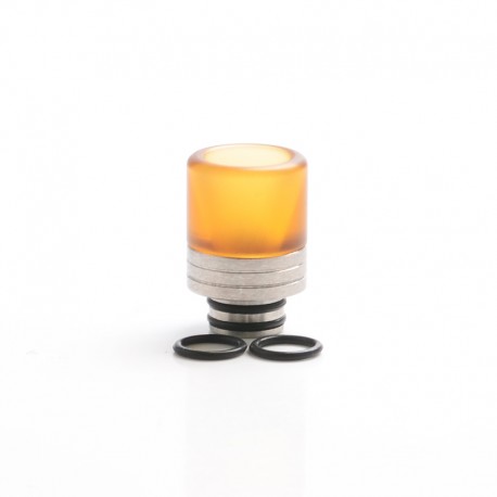 Authentic Reewape AS310 Replacement Anti-Spit 510 Drip Tip for RDA / RTA / RDTA/Sub-Ohm Tank Atomizer - Yellow, Resin, 20mm