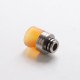 Authentic Reewape AS310 Replacement Anti-Spit 510 Drip Tip for RDA / RTA / RDTA/Sub-Ohm Tank Vape Atomizer - Yellow, Resin, 20mm
