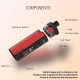Authentic SMOKTech SMOK RPM Lite 40W 1250mAh VW Box Mod Pod System Starter Kit - Red, 3.2ml, 0.4ohm / 0.8ohm, 1~40W