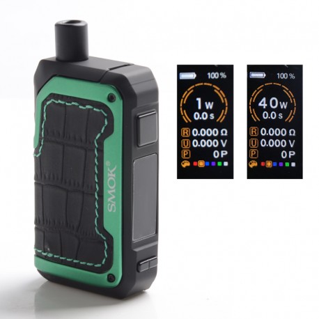 Authentic SMOKTech SMOK Alike Kit 40W 1600mAh VW Pod System Starter Kit - Matte Green, 1~40W, 5.5ml, Standard Edition