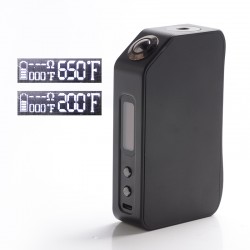 Authentic Master Fury 220W TC VW Variable Wattage Box Mod - Black, 5~220W, 200~650'F, 2 x 18650