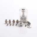 SXK VapeSnail Style Tank RBA + Base Deck + 4 AFC Tubes + 4 MTL Pins + 2.5mm Chimney Inner C & C Reducer for SXK BB / Billet Kit