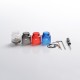 Authentic Hellvape Dead Rabbit SE RDA Rebuildable Dripping Vape Atomizer Kit w/ BF Pin - Blue + Black + Red + Clear, 24mm Dia.