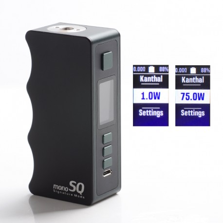 Authentic Dovpo Mono SQ 75W TC VW Variable Wattage Box Mod - Green, 1~75W, Evolv's DNA75C Chipset, 1 x 18650