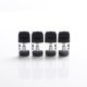 Authentic Augvape Air II Pod System Vape Kit Replacement Pod Cartridge w/ 1.3ohm OCC Coil - Black + Transparent, 1.7ml (4 PCS)