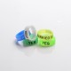 Replacement Anti Slip Silicone Band for Tube Vape Mod/RDA/RTA/RDTA Vape Atomizer - Random Color, Random Words, 20mm Dia. (5 PCS)