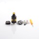 Authentic Yachtvape Pandora 30 Plus Airflow Combinations MTL RTA Rebuildable Tank Atomizer - Black, SS + Ultem, 22mm Dia.