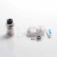 Authentic Kaees Solomon Mesh RTA Rebuildable Tank Atomizer - Silver, Stainless Steel + Glass, 6.5ml / 3.5ml, 25mm Diameter