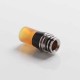 Authentic Auguse 510 Drip Tip for RDA / RTA / RDTA / Sub-Ohm Tank Atomizer - Brown + Black + Silver, PEI + POM + SS, 24mm