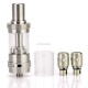 Authentic Uwell Crown Sub Ohm Tank - Silver + Transparent, Stainless Steel + Glass, 4.0mL, 0.5 Ohm