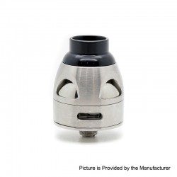 Authentic Asmodus Galatek RDA Rebuildable Dripping Atomizer w/ BF Pin - Silver, Stainless Steel, 24mm Diameter