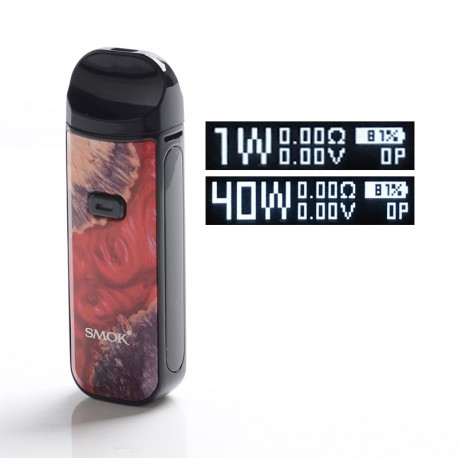 [Ships from Bonded Warehouse] Authentic SMOK Nord 2 40W 1500mAh Pod System - Red Stabilizing Wood, 4.5ml, 0.4 / 0.8ohm, 1~40W