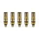 Authentic dotMod dotAIO Pod System Vape Kit Replacement SS316L Stainless Coil Head - Gold, 0.7ohm (14~20W) (5 PCS)