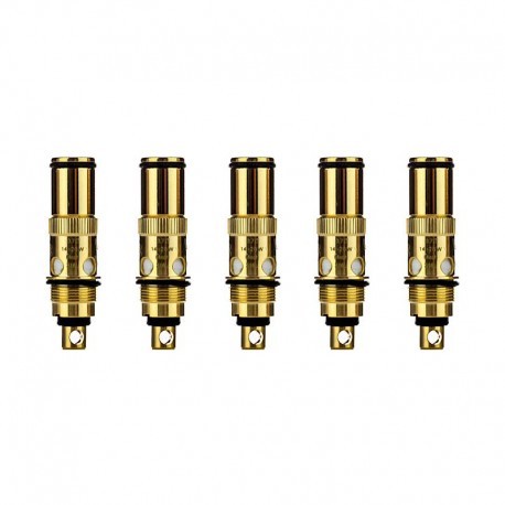 Authentic dotMod dotAIO Pod System Kit Replacement SS316L Stainless Coil Head - Gold, 0.7ohm (14~20W) (5 PCS)