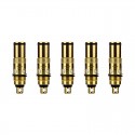 Authentic dotMod dotAIO Pod System Kit Replacement SS316L Stainless Coil Head - Gold, 0.7ohm (14~20W) (5 PCS)