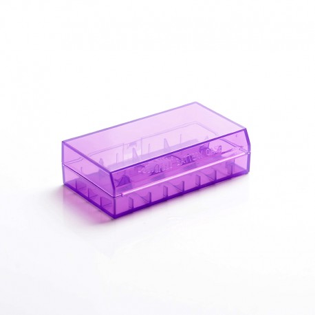 [Ships from Bonded Warehouse] Authentic Efest H2 Updated Dual-Slot 18650 Plastic Battery Case - Translucent Purple