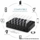 [Ships from Bonded Warehouse] Universal Desktop USB Charging Station w/ 6 USB Ports - Silver, ABS, US Plug